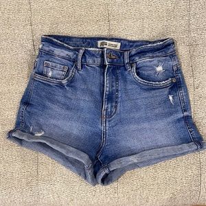 Zara blue denim shorts